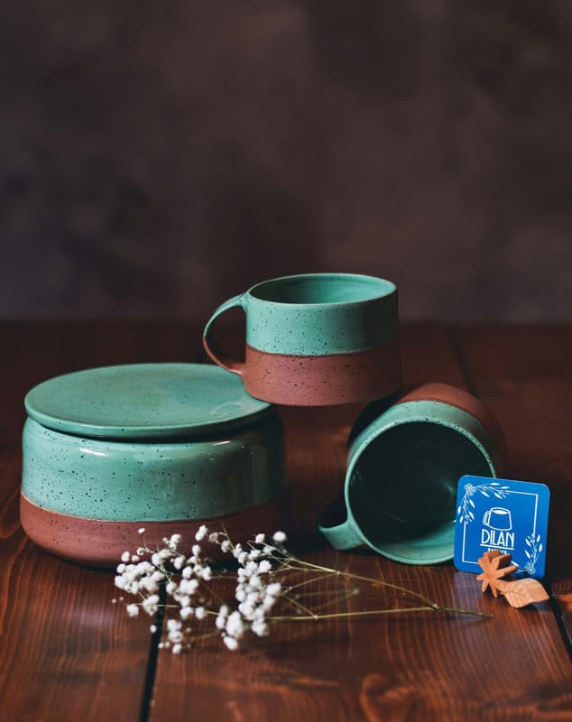 Sunrise Glazed Tea Cup Set